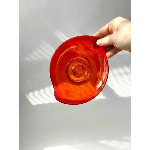 Epic Line Viking Glass Vintage Midcentury Hand Blown Glass Candle Holder - Picture 2 of 10